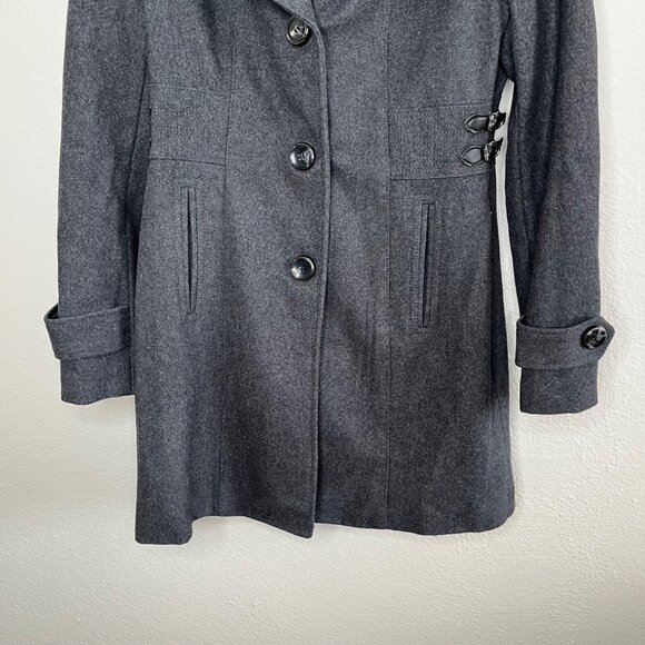 Kenneth Cole Classic Womens Gray Wool Blend Peacoat Size 6 - Picture 7 of 9